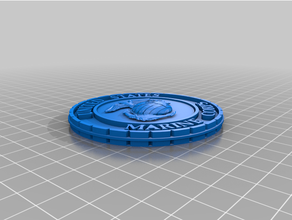 3 inch make's coin 3d print model - Mito3D