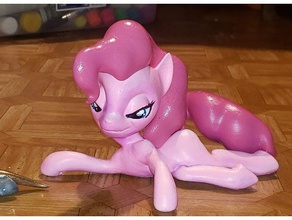 féminin poney figurine fluttershy mlp pinkie pie 3d print model - Mito3D