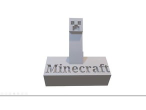 minecraft creeper desk ornament minecaft remix 3d print model - Mito3D