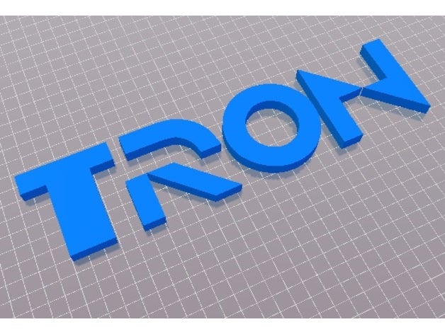 tron logo 1984 disney 3D print model - Mito3D