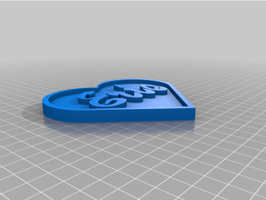 eric corazón 3d tarjeta identificación placa tarjetas san valentín día 14 mes febrero etiqueta nombre encargo personalizado nominal 3d print model - Mito3D