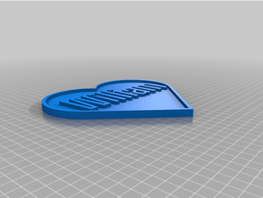 william corazón 3d tarjeta identificación placa tarjetas san valentín día 14 mes febrero etiqueta nombre encargo personalizado nominal 3d print model - Mito3D