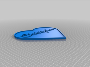 christopher 3d heart nametag nameplate - valentines day 14 february custom nominal plaque 3d print model - Mito3D