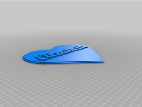 elizabeth 3d Herz Namensschild Valentinstag 14 Februar Typenschild benutzerdefinierte Namenstag nominal plaque valentines 3d print model - Mito3D