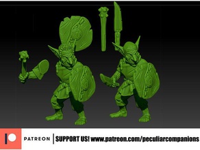 armées gobelins paysan 28mm donjons dragons fantaisie gobelin miniatures rpg jeux guerre 3d print model - Mito3D