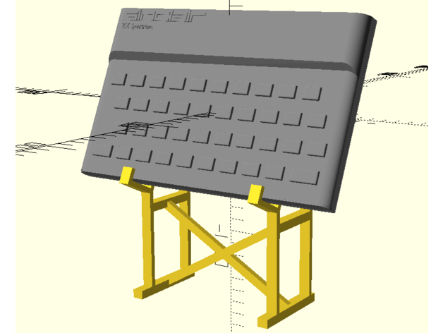 suporte zx spectrum 48k espectro 3d base dados ferramentas 3D print model - Mito3D