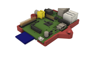 raspberry pi model - simplistic case simple 3d print model - Mito3D