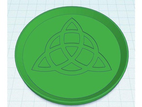 triquetra düğüm coaster tercümesi celtic charmed yığın 3d print model - Mito3D