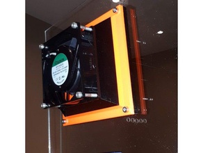 fan filtrage l'unité 92mm Ventilateur 92 mm montage carbone filtre charbon ventilateur ffu hepa 3d print model - Mito3D