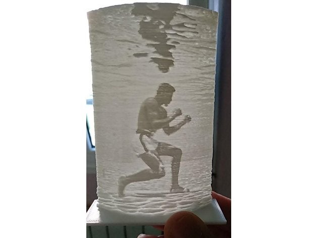 Muhammed ali lithophane boxer dekorasyon fotoğraf 3D print model - Mito3D