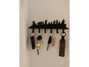 lord rings key holder fellowship lotr shelf wall hook 3d print model - Mito3D