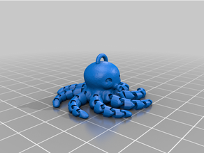 mini octopus keychain 3d print model - Mito3D