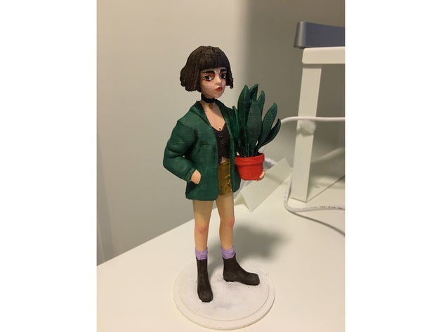 matilda caractère figure jeune fille cheveux statue femme 3D print model - Mito3D