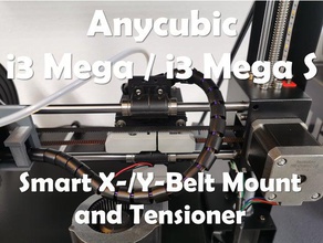 anycubic i3 mega smart x- y-belt mount tensioner belt improvement 3d print model - Mito3D
