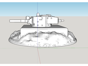 torreta tanque bunker perno acción wargaming 3d print model - Mito3D