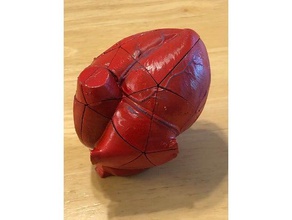 anatómica corazón puzzle cardiología icosaedro amor imán día san valentín regalos 3d print model - Mito3D