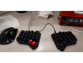 crocodox3 teclado dividido matias alpes muda ergonômico divisão 3d print model - Mito3D