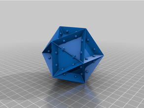 l'icosaèdre puzzle segments l'aimant 3d print model - Mito3D