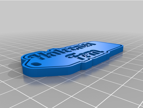 personalizzato multiline tag portachiavi misura 3d print model - Mito3D