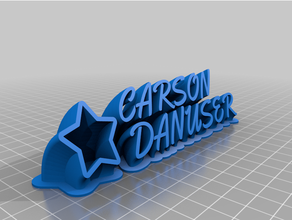 carson personalizado 3d print model - Mito3D
