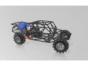 rc sand car roll-cage open source baja buggy dune racing rollcage scale cars trophy truck 3d print model - Mito3D