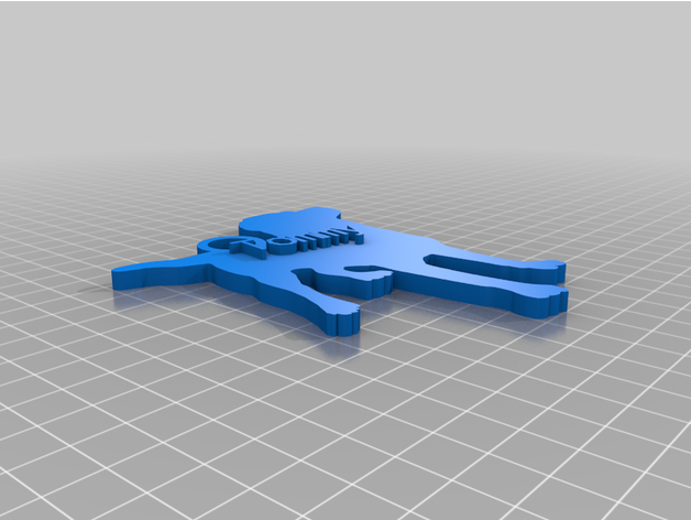 customized keychain 3D print model - Mito3D