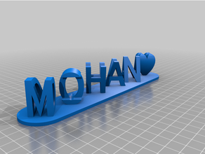 mohan wite craft customized 3d print model - Mito3D