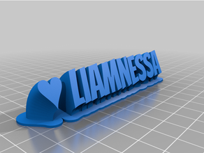 liam barrido placa personalizado 3d print model - Mito3D