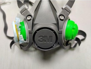 3m face mask surgical filter adapter 60926 coronavirus 3d print model - Mito3D