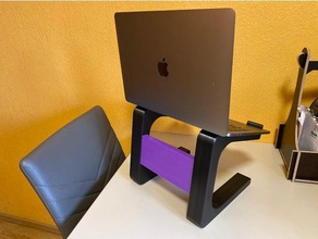 laptop dj standı stand macbook pro notebook dur 3d print model - Mito3D