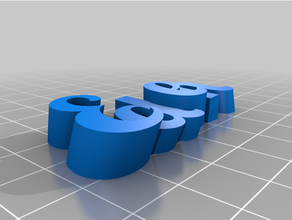 eden text key ring customized 3d print model - Mito3D