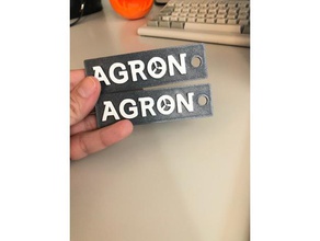 agron keychain 3d print model - Mito3D