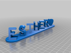 ester red customized 3d print model - Mito3D