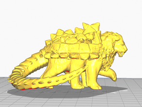 tarasque rulman fantezi aslan Ortaçağ 3d print model - Mito3D