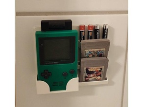 game boy pocket montage mural support fixation mur 3d print model - Mito3D