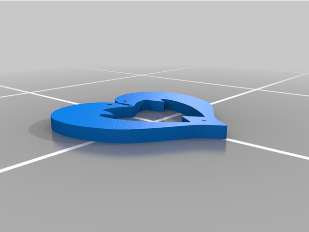 dolphin heart 3D print model - Mito3D