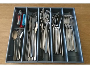 ikea ivar drawer cutlery organizer flatware tray holder hack silverware 3d print model - Mito3D