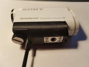 sony as200v tripod mount audio camera adapter hdr-as200v kamerastativ 3d print model - Mito3D