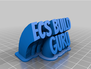 ecsbuildguru customized sweeping 2-line plate text 3d print model - Mito3D