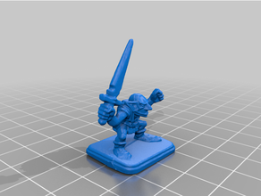 heroquest goblin kısa kılıç 3d print model - Mito3D