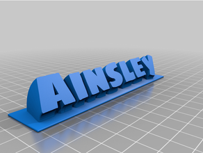 ainsley personalizado 3d print model - Mito3D