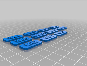 personalizados massa etiquetas personalizado 3d print model - Mito3D