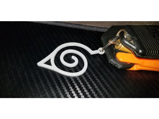 naruto hidden leaf keychain 3D print model - Mito3D