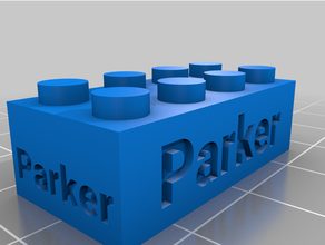 parker kundengebundenes lego kompatible text Steine 3 kundengebundene 3d print model - Mito3D