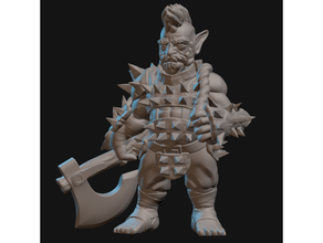 halfling barbaro in miniatura 3dprintable dungeons dragons fantasia tavolo 3d print model - Mito3D