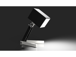 lámpara mesita cuadro led 12v 25 w pequeña nachttischlampe 3d print model - Mito3D