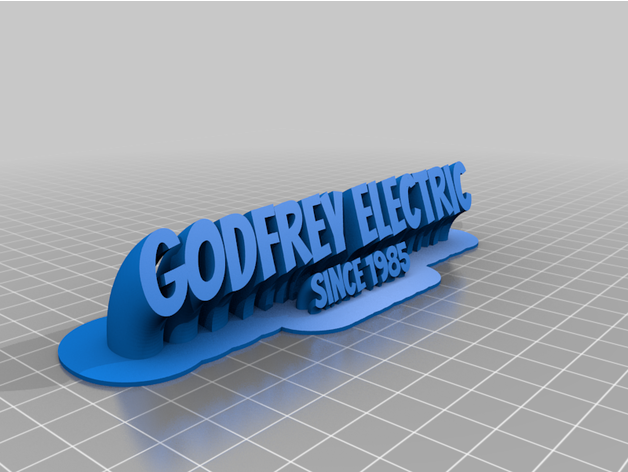 customized sweeping 2-line plate text 3D print model - Mito3D