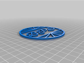customized monogrammed coaster 3d print model - Mito3D