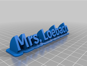 personalizzato spazzare 2 linea piastra signora loebach misura 3d print model - Mito3D