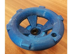 handwheel 12 mm rod threaded 3d print model - Mito3D